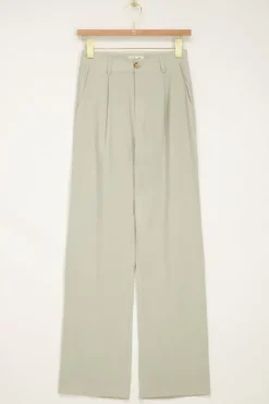 Lichtgroene Pantalon Wijdvallend