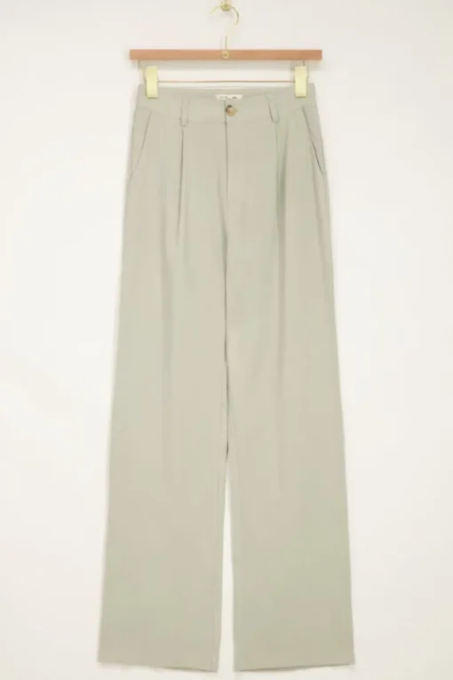 Lichtgroene Pantalon Wijdvallend