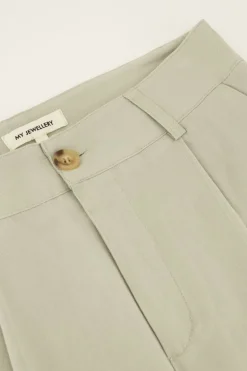 Lichtgroene Pantalon Wijdvallend