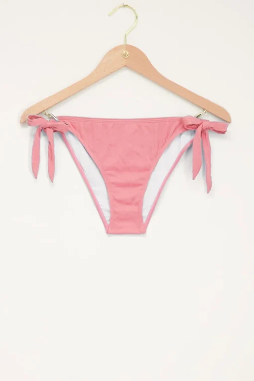 Lichtroze Bikini Broekje Met V-shape & Rib