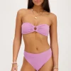 Lila Bikini Broekje Met Lurex High Waist