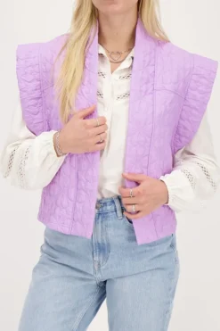 Lila Gewatteerd Gilet