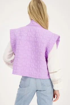 Lila Gewatteerd Gilet