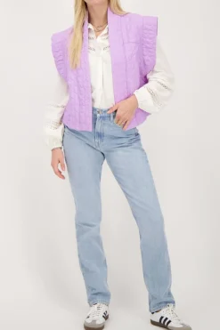 Lila Gewatteerd Gilet