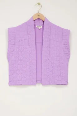 Lila Gewatteerd Gilet