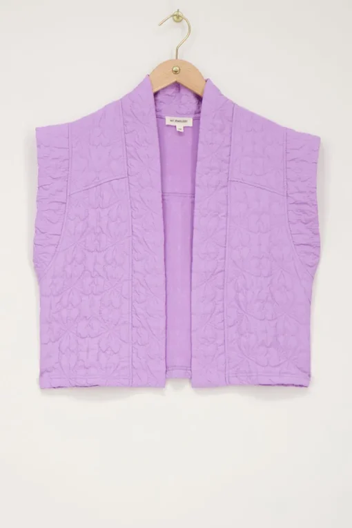 Lila Gewatteerd Gilet