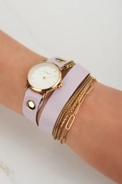 Lila Horloge Met Dubbele Band