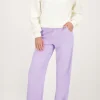 Lila Pantalon Met Elastiek