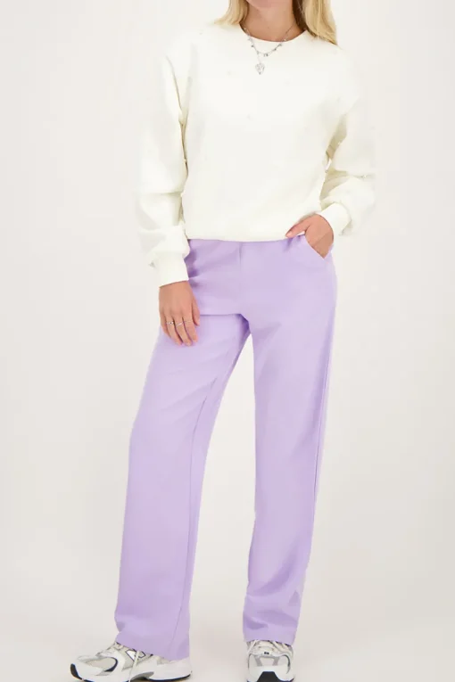 Lila Pantalon Met Elastiek