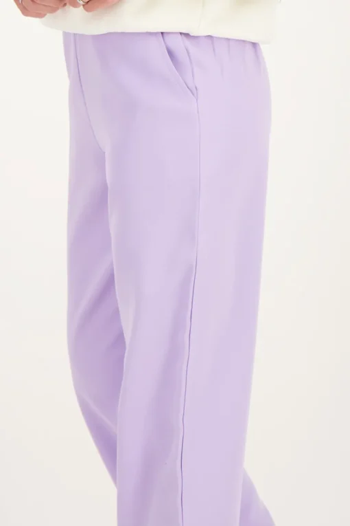 Lila Pantalon Met Elastiek