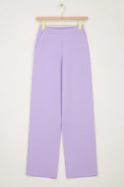 Lila Pantalon Met Elastiek