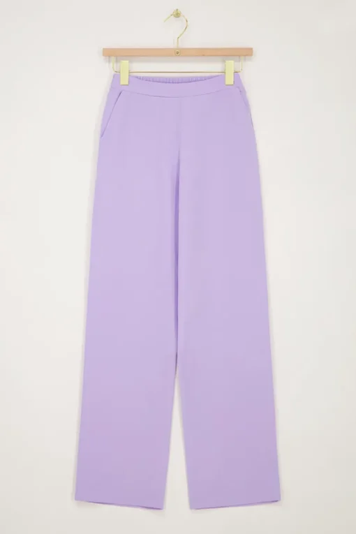Lila Pantalon Met Elastiek