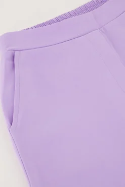 Lila Pantalon Met Elastiek