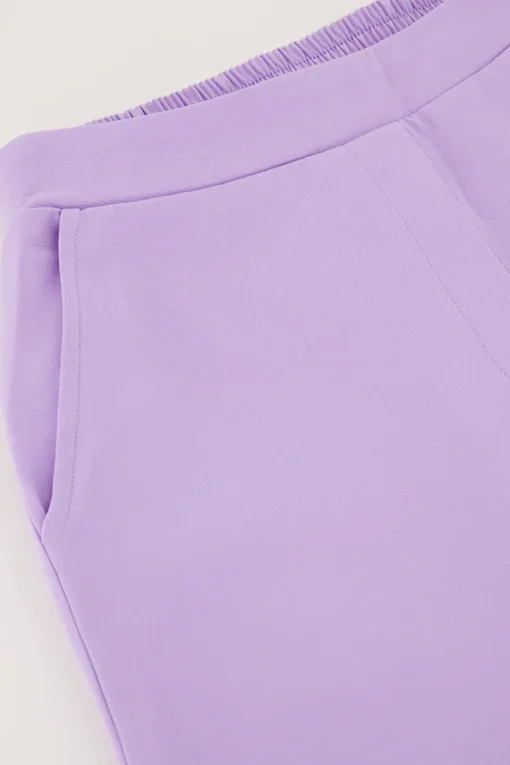 Lila Pantalon Met Elastiek