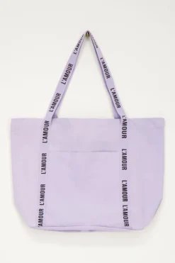 Lila Shopper Linnen L'amour