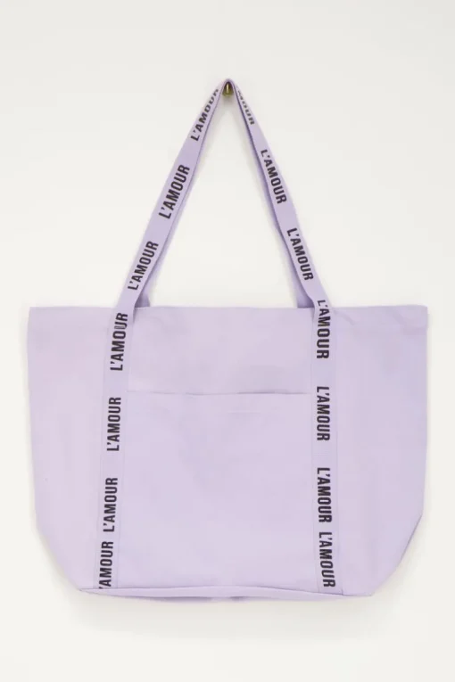 Lila Shopper Linnen L'amour
