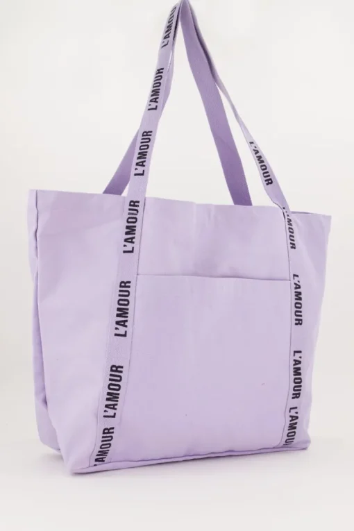 Lila Shopper Linnen L'amour