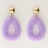 Lila Statement Oorbellen Met Steentjes