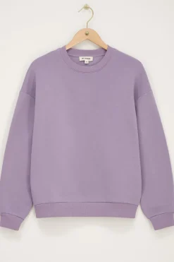 Lila Sweater Met Ruffle En Patch
