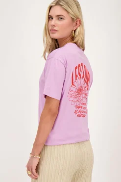 Lila T-shirt ''Les Fleurs''