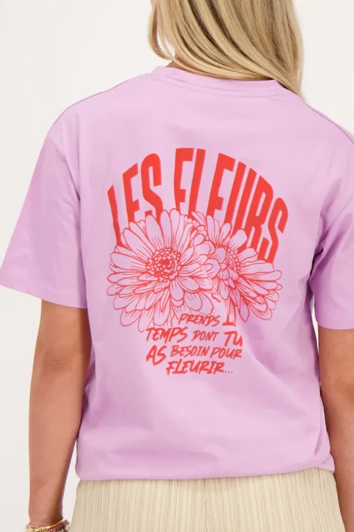 Lila T-shirt ''Les Fleurs''