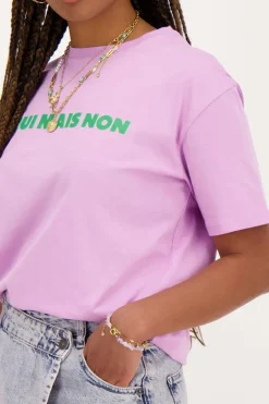 Lila T-shirt ''Oui Mais Non''
