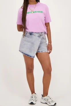 Lila T-shirt ''Oui Mais Non''