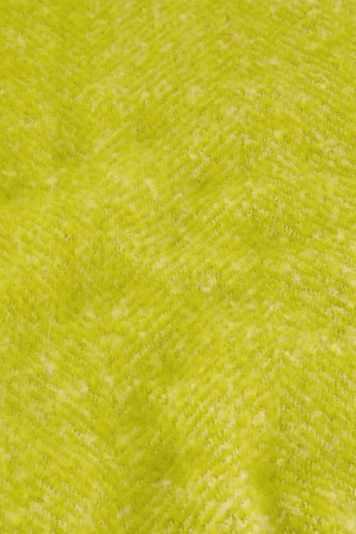 Lime Groene Sjaal Met Gedraaide Franjes