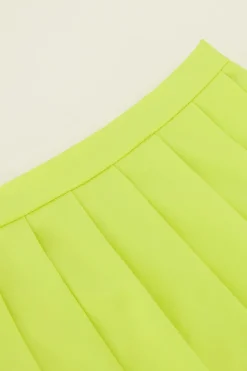 Limegroene Skort Met Plissé