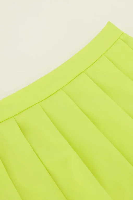 Limegroene Skort Met Plissé