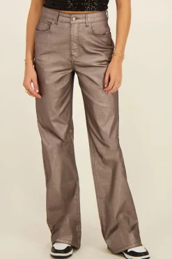 Metallic Coated Jeans