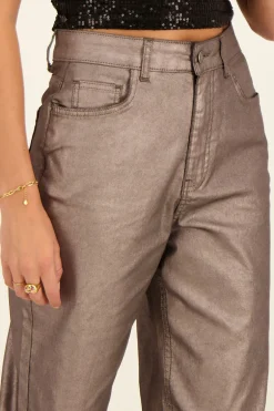 Metallic Coated Jeans