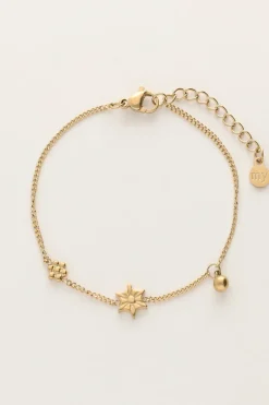 Minimalistische Armband Met Bloemen & Balletje