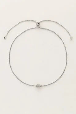 Minimalistische Armband Met Cube Initial