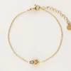 Minimalistische Armband Met Hart & Bloemetje