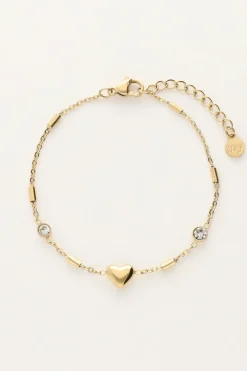 Minimalistische Armband Met Hartje & Tubes