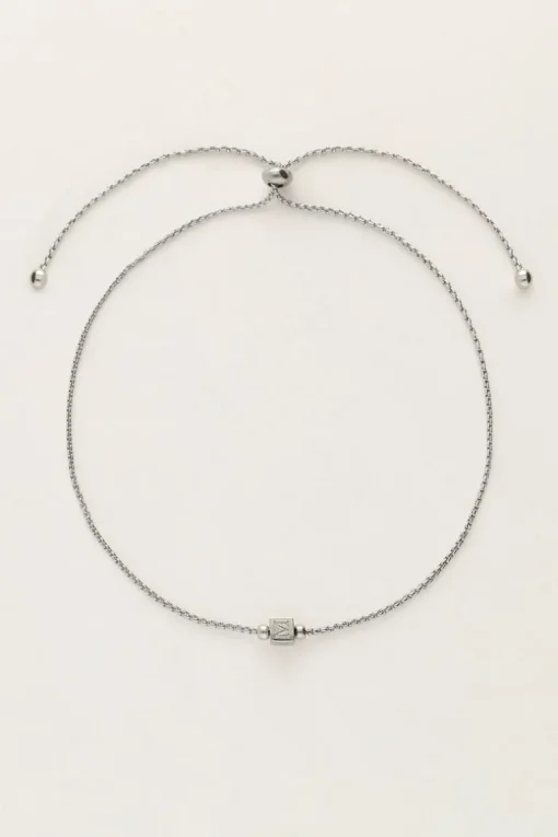 Minimalistische Armband Met Cube Initial