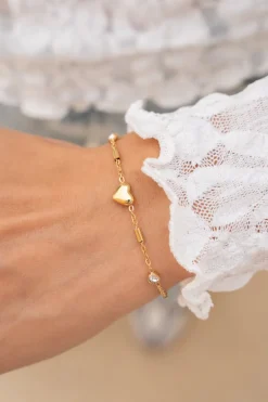 Minimalistische Armband Met Hartje & Tubes