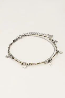 Minimalistische Armband Met Koord En Sterren