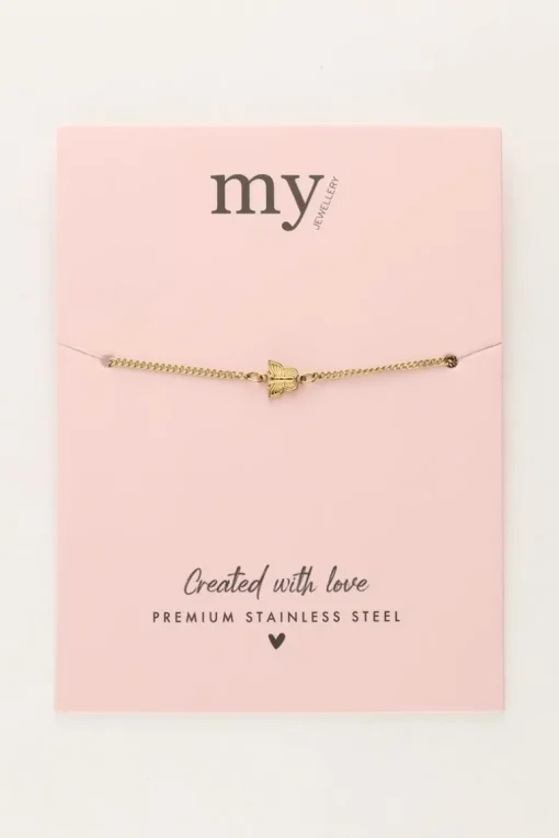 Minimalistische Armband Met Vlinder