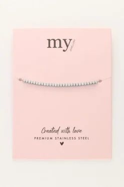 Minimalistische Armband Met Vierkante Kralen