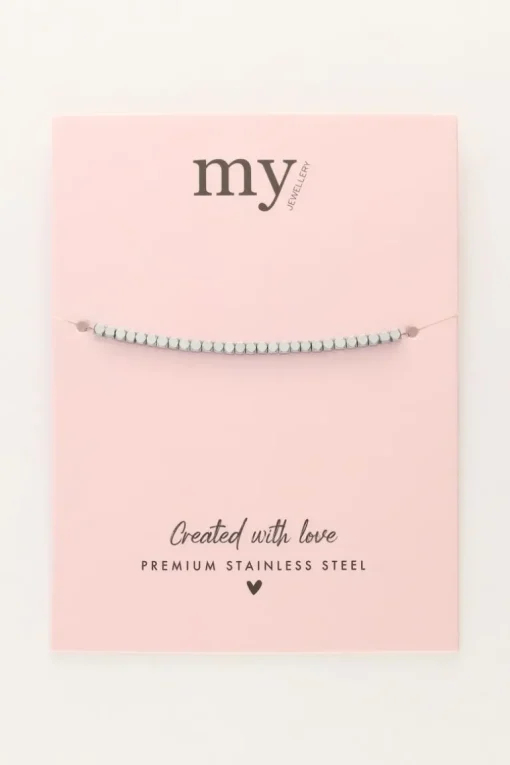 Minimalistische Armband Met Vierkante Kralen