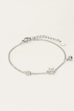 Minimalistische Armband Met Bloemen & Balletje