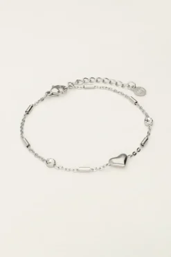 Minimalistische Armband Met Hartje & Tubes