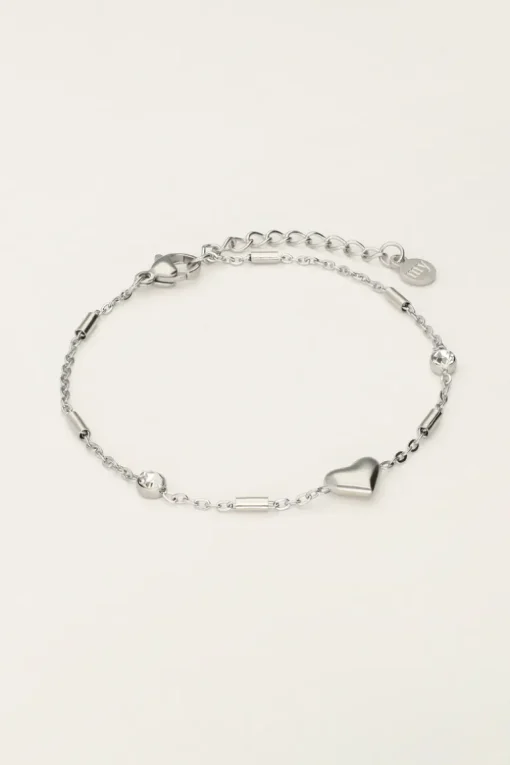 Minimalistische Armband Met Hartje & Tubes
