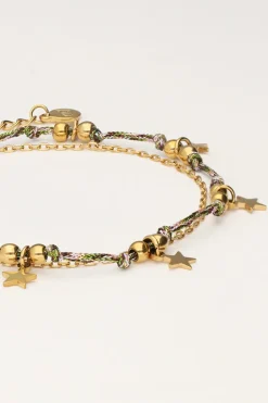 Minimalistische Armband Met Koord En Sterren