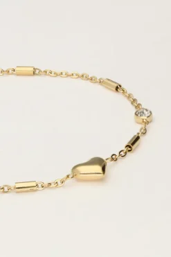 Minimalistische Armband Met Hartje & Tubes