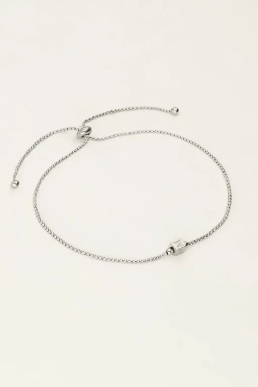 Minimalistische Armband Met Cube Initial