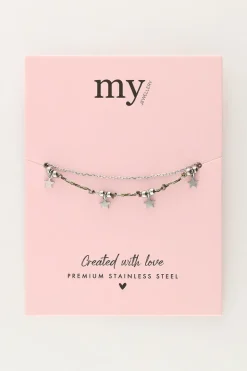 Minimalistische Armband Met Koord En Sterren