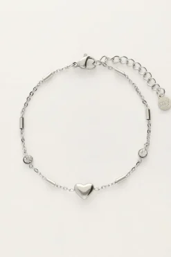 Minimalistische Armband Met Hartje & Tubes